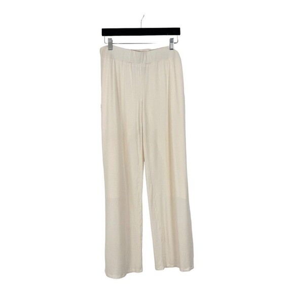 Yansi Fugel Womens Size Medium Cream Elastic Waist Pull On Pants - Picture 1 of 3
